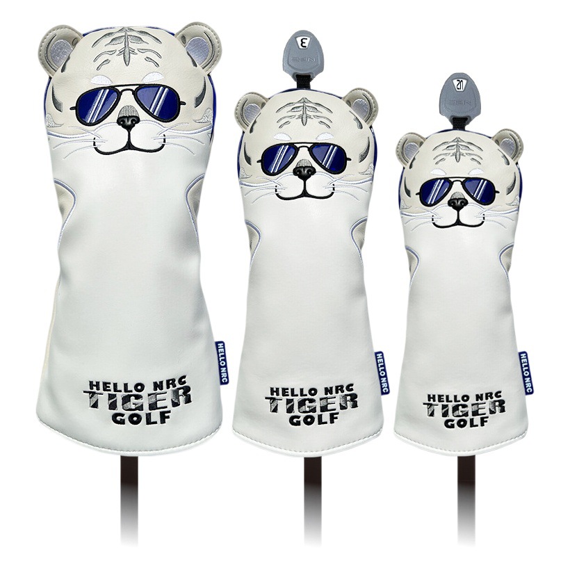 Fabricante DE LA NUEVA cubierta del Club de Golf cubierta de la barra de madera semicírculo barra recta cubierta Tigre dibujos animados lindo