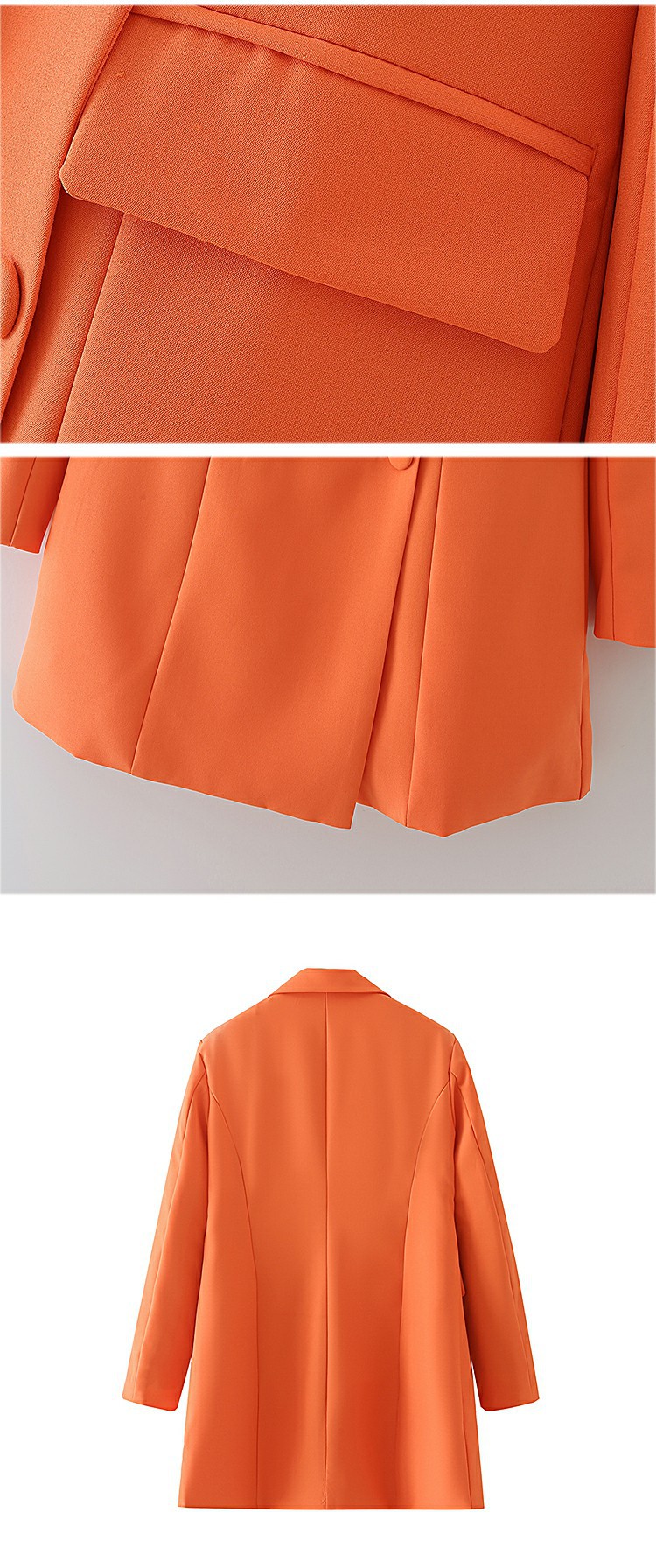 Women's Solid Color Long Trench Coat Image 5