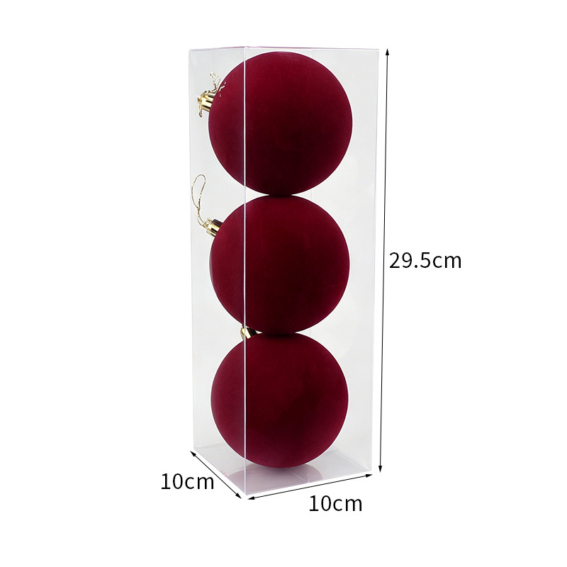 Bolas de Navidad 10CM / 3pcs Bolas de Navidad flotadas Bolas de plástico Colgante de Navidad atmósfera de vacaciones