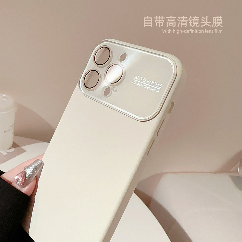 ハイエンドソリッドカラーにはレンズフィルムが付属しています 15ProMax Apple 携帯電話ケース 12 液体シリコーン iPhone13 14 に適しています|undefined