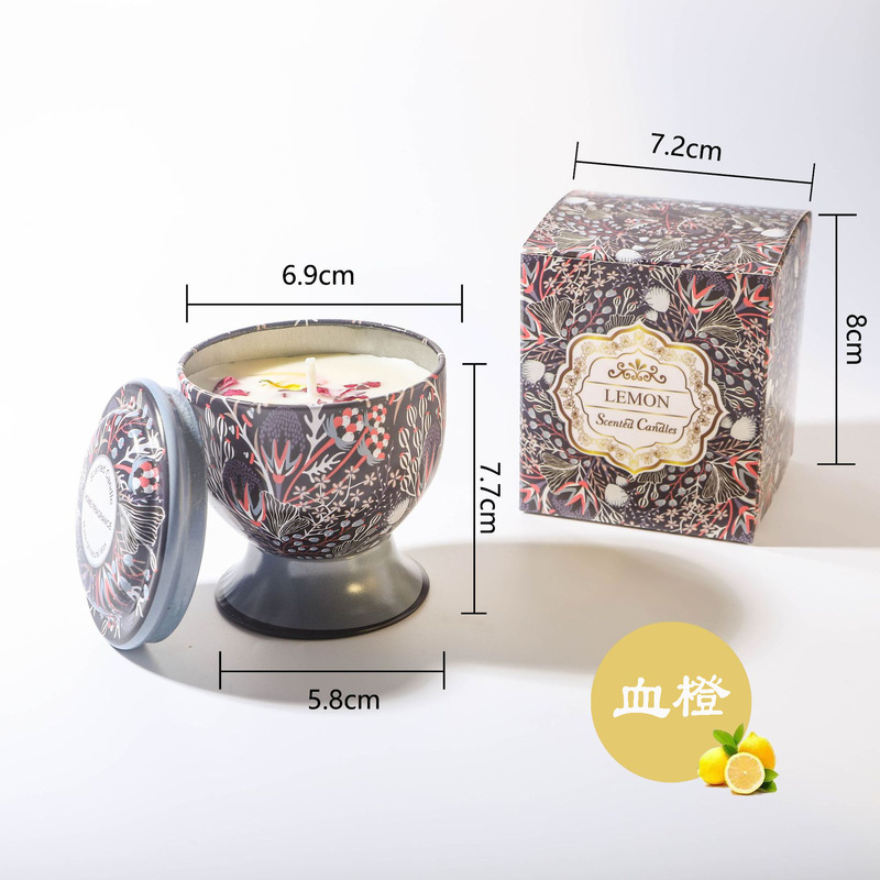 高脚杯香薰蜡烛大豆蜡室内无烟香氛蜡烛马口铁罐香氛摆件生日礼物|undefined