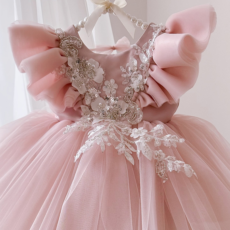 One-Year-Old Dress Princess Dress Baby Girl Mesh Tutu Skirt Christmas Children's Dress Cross-Border Amazon Dropshipping