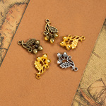 DIY手工手链配件26*16MM锌合金松果项链吊坠植物树叶配饰服饰挂件