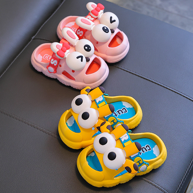Cute Summer Clogs For Boys And Girls Non-Slip Kids Shoes Warehouse Kids Footwear For Bathing Cool Design Head Cover_voghion.com