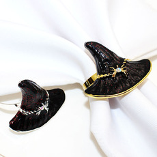 跨境新品万圣节餐巾扣黑色巫师帽餐巾环西餐厅摆台口布圈厂家批发 O1CN01Futw8z1HVxSpEx9n4_!!3342640764-0-cib.230x230.jpg