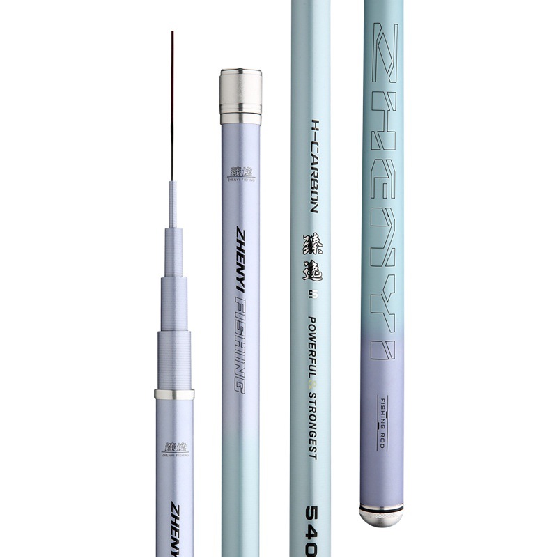 Casta de pesca de carbono de 3.6 m, caña de pesca de 8.1 m, caña de carpa de 28 tonos, caña de mano ligera y dura