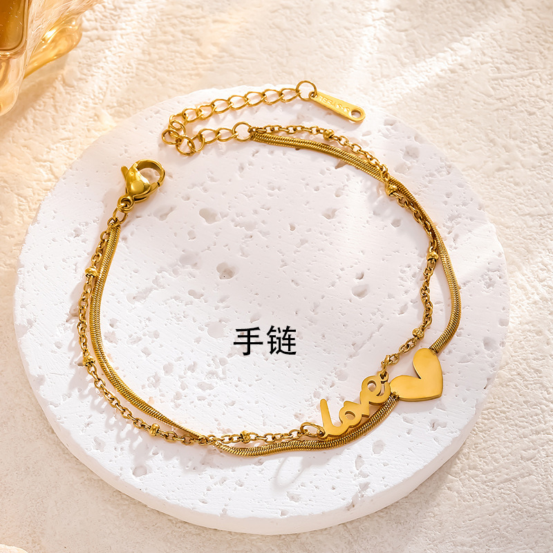 Design double-layer brand bracelet stainless steel