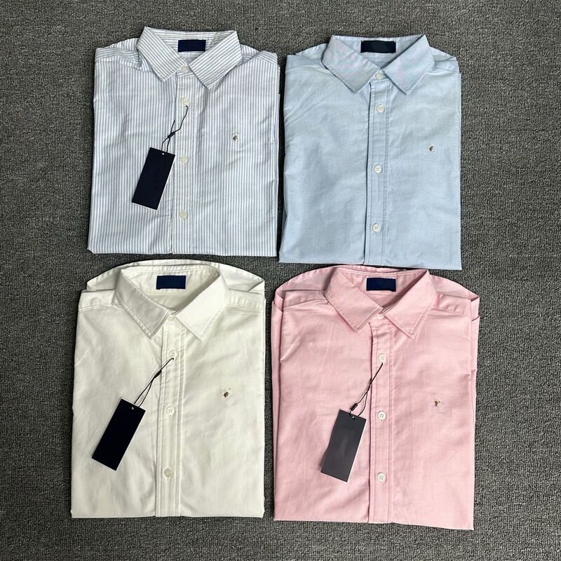 Quality Laffy/Color Pony Embroidered Oxford Cloth Shirt Long Sleeve Classic Shirt Lapel Autumn and Winter New Style for Women Quality Laffy/Color Pony Embroidered Oxford Cloth Shirt Long Sleeve Classic Shirt Lapel Autumn and Winter New Style for Women