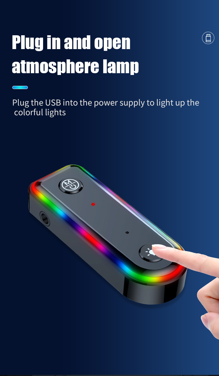 Car Wireless Bluetooth Transmitter Receiver Amplifier Plug-In Card Speaker Conversion Bluetooth Function Fm Frequency Universal Device