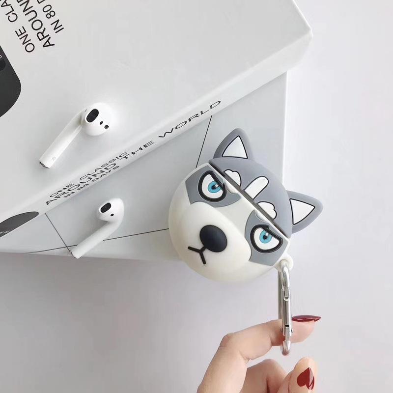 Airpods caso protector oso Apple Bluetooth auricular inalámbrico de dibujos animados lindo caja de silicona Shell aplicable