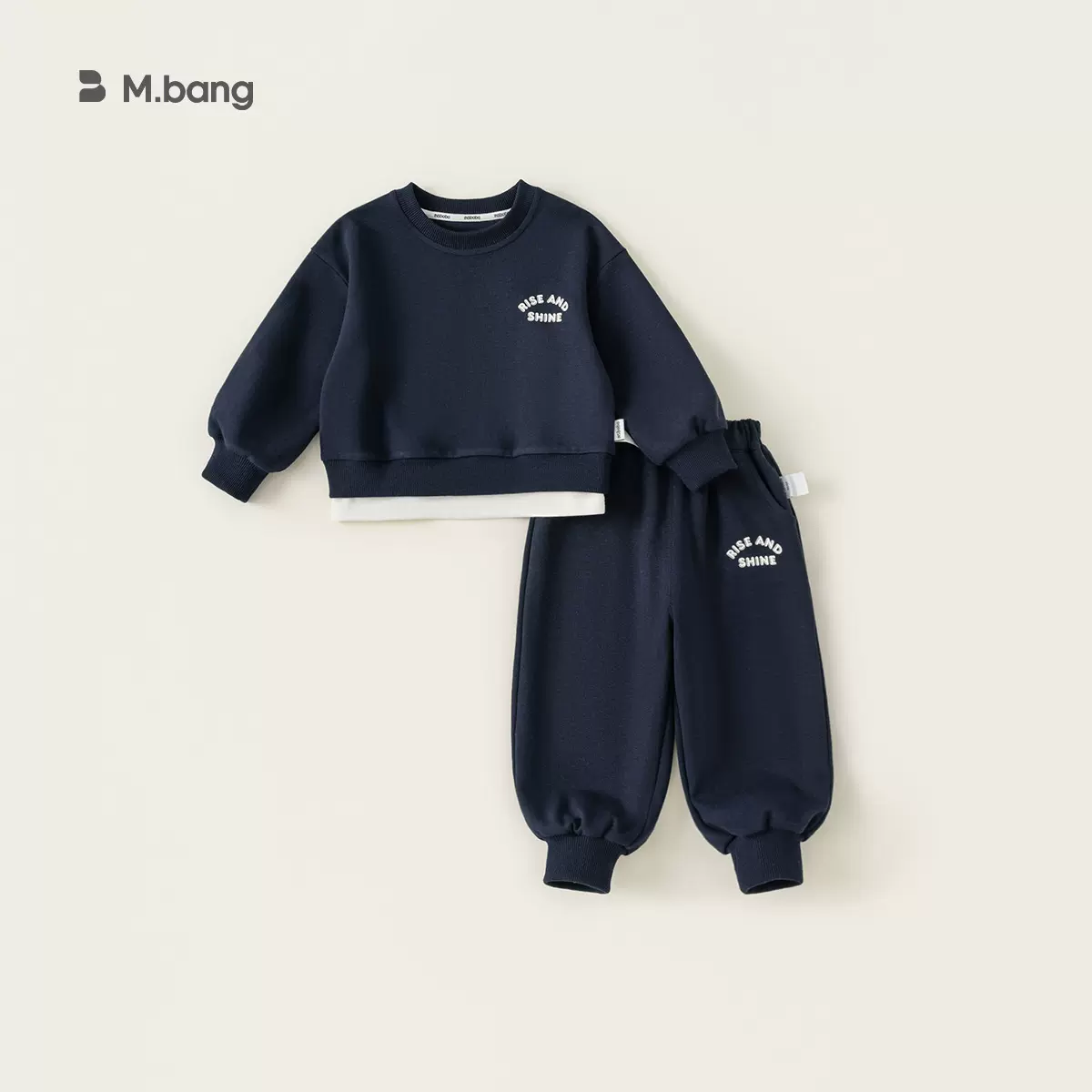 宥宝童装秋季儿童套装运动假两件上衣男童卫衣两件套幼儿园服装