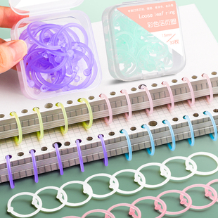Transparent Color Loose-Leaf Ring Binder Binding Ring Loose-Leaf Binder Ring Coil Binding Ring Book Binding into a Book Detachable