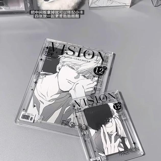 漫画系杂志高颜值亚克力3寸小卡拍立得收纳展示相框卡框立牌谷美|undefined