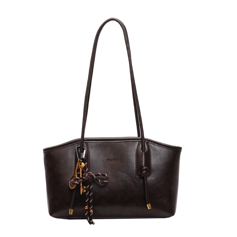 Vår og sommer Ny dameveske Toteveske PU Retro Tekstur Avslappet Pendling Europeisk og amerikansk Personlighet Mote Enkel Skulderveske_voghion.com