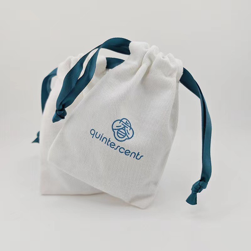 低价批发简约斜纹帆布袋香囊玉石收纳抽绳袋干花中草药分装棉布袋