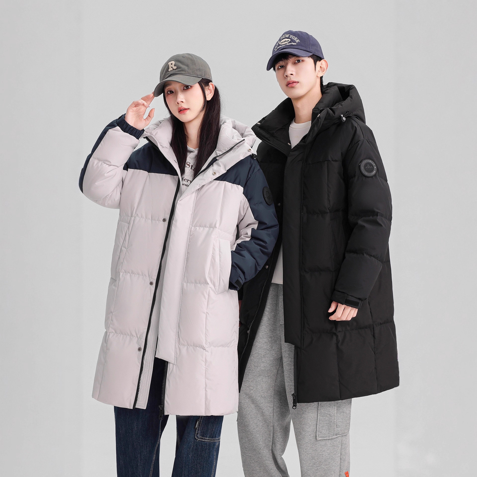 2025冬季新款品牌羽绒服男士加厚保暖中长款连帽休闲青少年外套