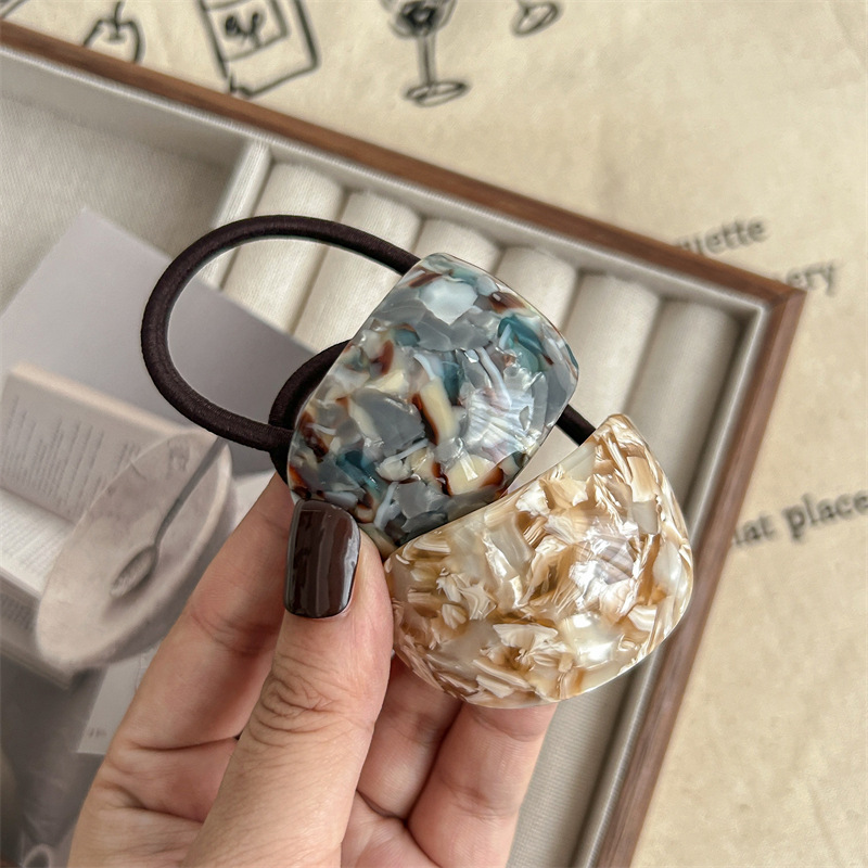 25g Weight Hair Tie Hair Accessories Type 1 Piece Quantity Holiday, Daily Occasion Acetic acid sheets Material Color Block Pattern Women's Gender Simple Style, Classic Style Style Women's Simple Style Classic Style Color Block Cloth Acetic Acid Sheets Hair Tie 1