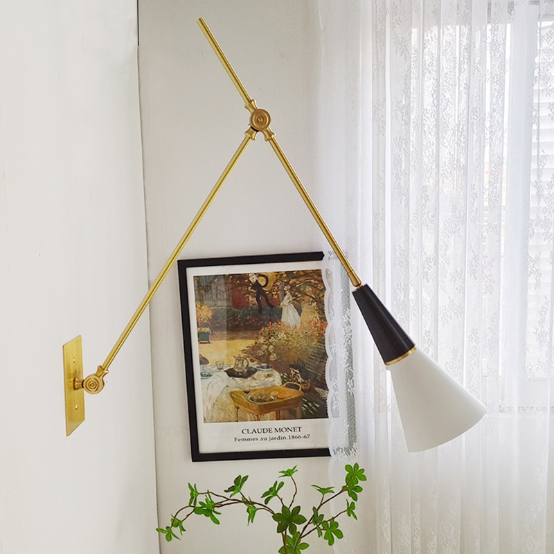 American Retro Golden Kitchen Restaurant Medieval Designer Foldableing Adjustable Brass Accessible Luxury Long Arm Wall Lamp American Retro Golden Kitchen Restaurant Medieval Designer Foldableing Adjustable Brass Accessible Luxury Long Arm Wall Lamp