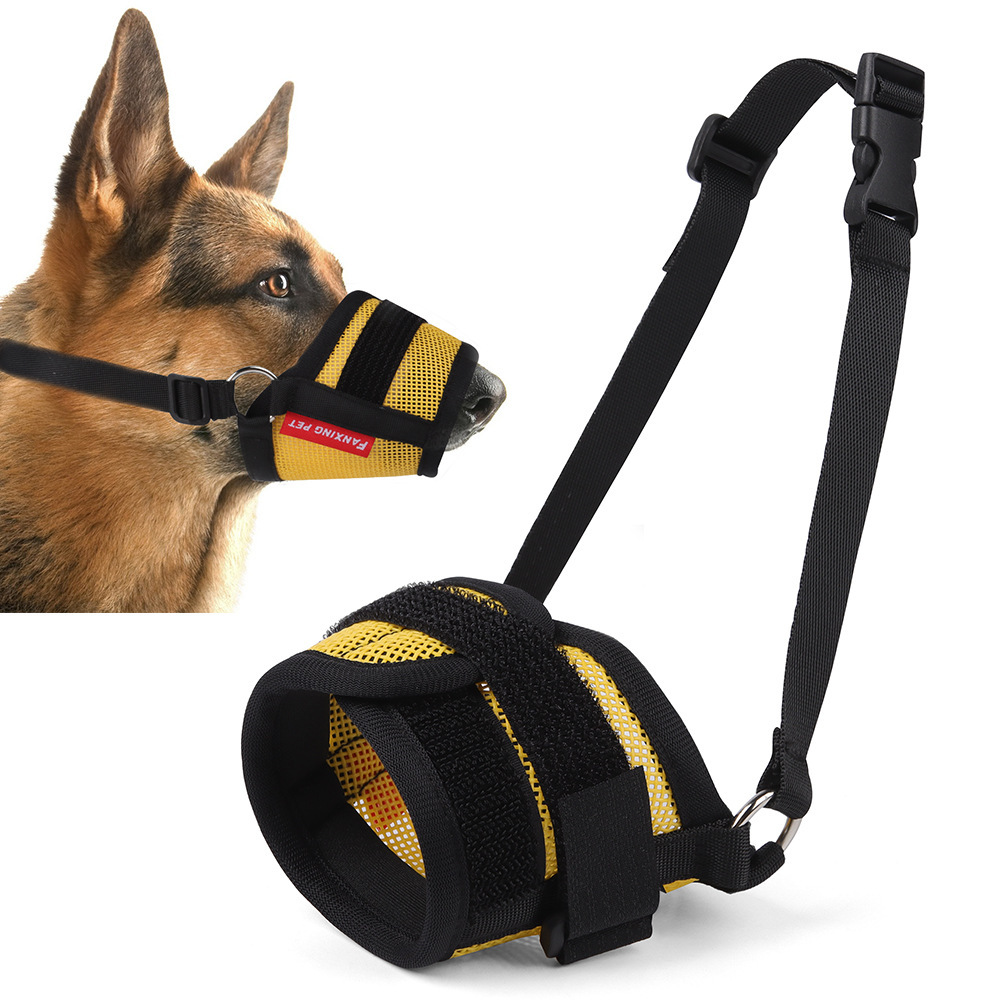 La nueva funda de boca de perro de Amazon, anti-mordedura y anti-llamada, funda de boca de perro ajustable, transpirable y anti-desorden, máscara de perro al por mayor