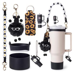 Stanley Cup suit 26 English Letters Stanley Cup Accessories suit I Water Bottle Handle with Silicon