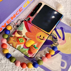 油絵かわいい太陽笑顔 Huawei Pura X 携帯電話ケースワイド折りたたみスクリーン Pura X レザー落下防止ケース