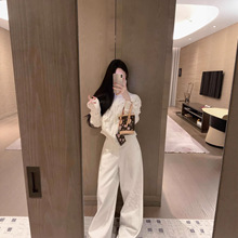 ce25秋冬新款慵懒风高领拉链麻花亮片长袖毛衣开衫外套