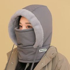 冬の保温雷鋒帽子にベルベットをつけて耳の防寒マスクを厚くして首を囲むスキー一体防風自転車に乗る