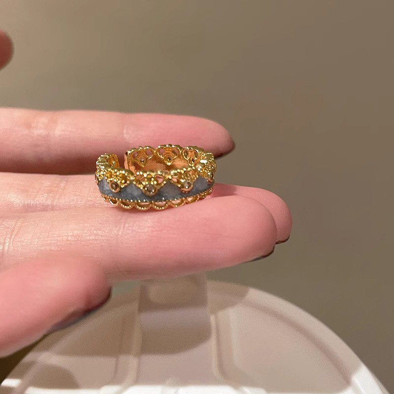 新中式葫芦蕾丝复古戒指女中古轻奢高级感国风食指戒2025新款指环|undefined