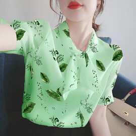 夏季洋气减龄系带新款时尚韩版短袖宽松法式遮肚上衣百搭小衫妈妈
