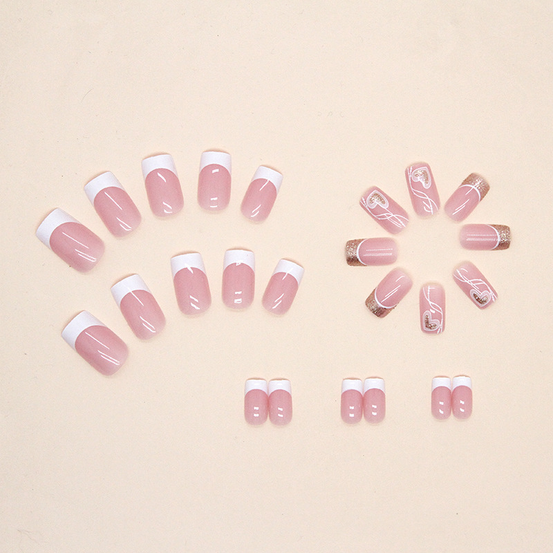 French Style Sweet Heart Shape Plastic Wear Manicure 1 Set display picture 3