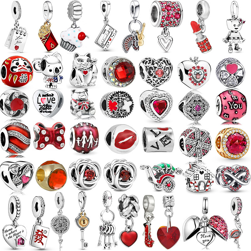 Panjia hot red love wallet love pendant cute unicorn beaded bracelet manufacturers in stock wholesale