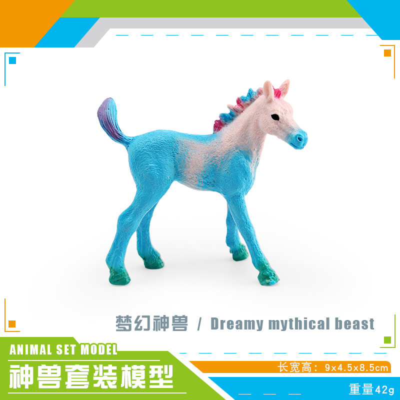 Exportación transfronteriza simulación de animales mitológicos occidentales fantasía modelo de plástico sólido Tianma decoración juguetes