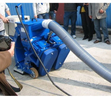 混凝土路面钢板抛丸机 标志线道路打毛机 水平移动浮浆清理设备