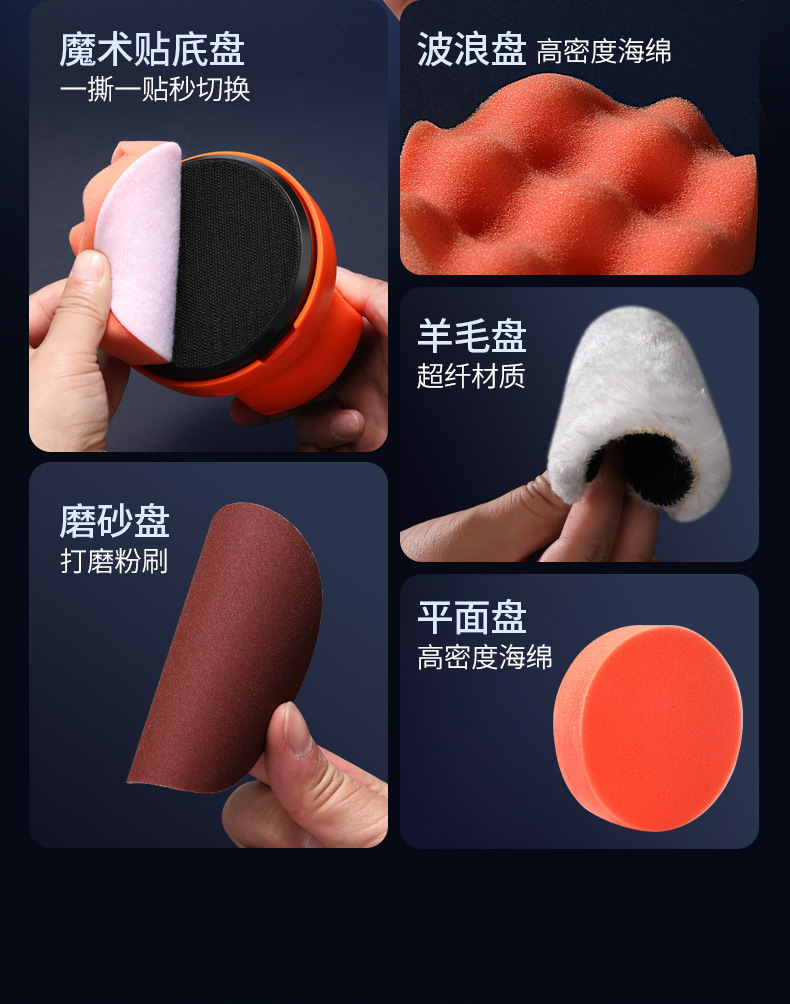 Direct Supply from the Source Manufacturer, Multi-Purpose Electric Polishing Kit for Car and Home Use, for Cleaning, De-Icing, and Waxing