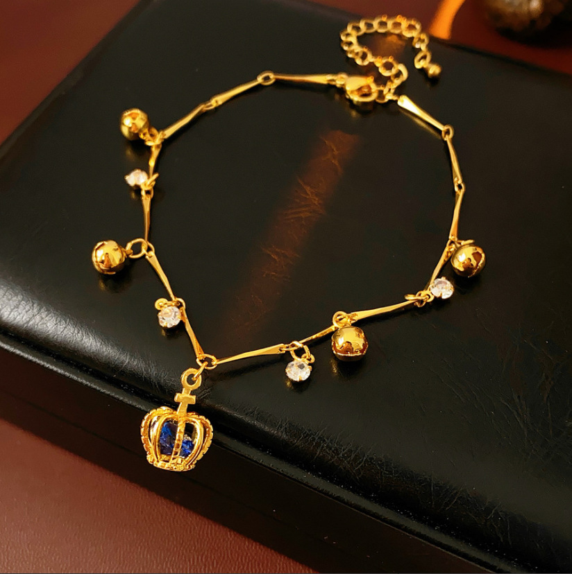 Pulsera de amor solar de circón galvanizado en oro real