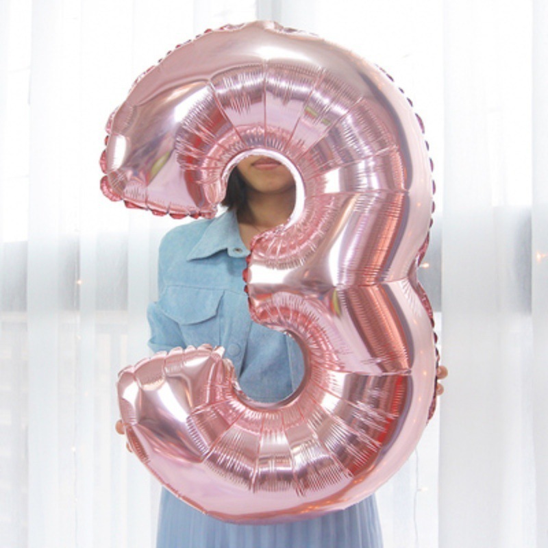 32inch デジタルバルーン Lサイズ Mサイズ ローズゴールデン アルミフィルム 子供の誕生日パーティー 赤ちゃん 1歳アレンジメント|undefined