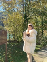 莫斯科的冬大毛领羽绒服女冬季新款加厚保暖白鸭绒面包服外套