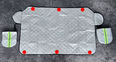 Car snow shield cover cotton and thickening anti-frost - 6-magnets-waterproof-bottom-layer