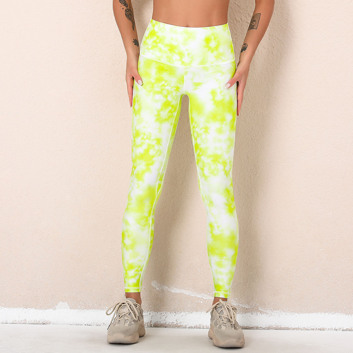 Pantalones de yoga de fitness de cintura alta NSLX23867