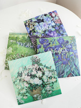 薇艺 油画花园烫金手提袋鲜花配送打包袋花艺花店鲜花包装资材