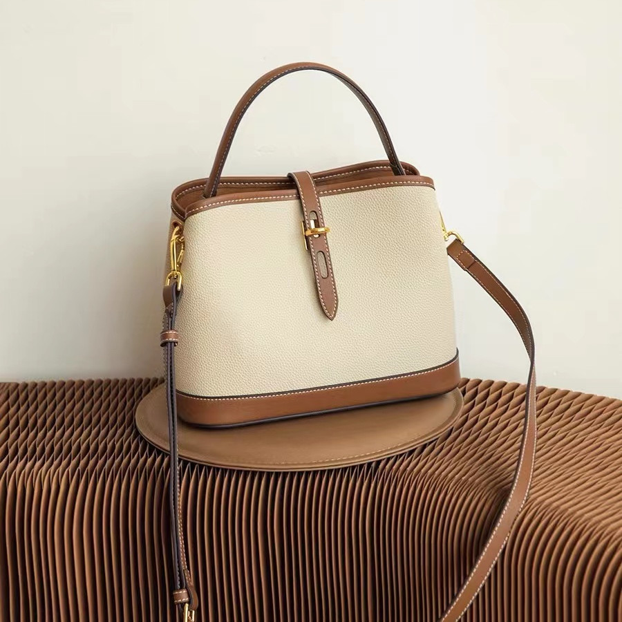 Borsa a secchiello a tracolla da donna in vera pelle di qualità_voghion.com