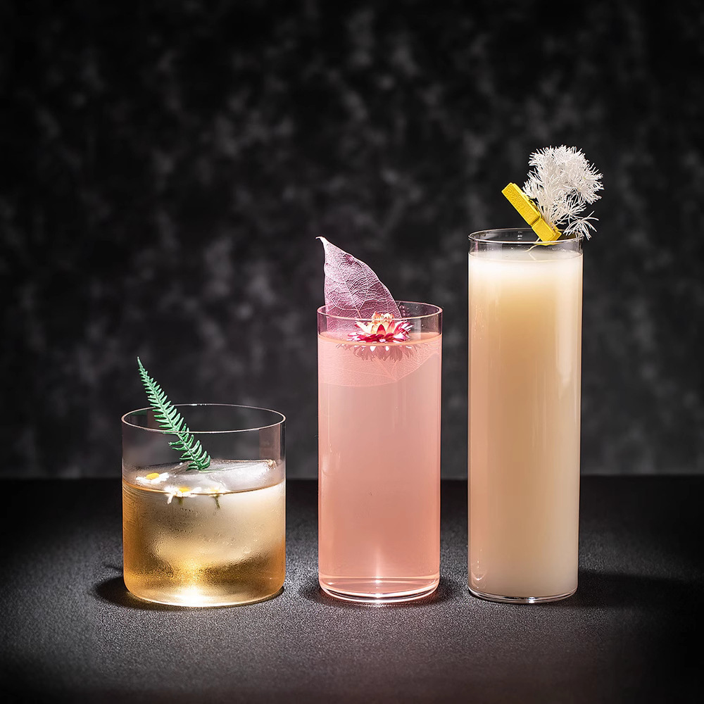 Bar Colin Vaso para beber largo Vaso recto de cristal ultrafino Cóctel Whisky Café especial Vaso clásico