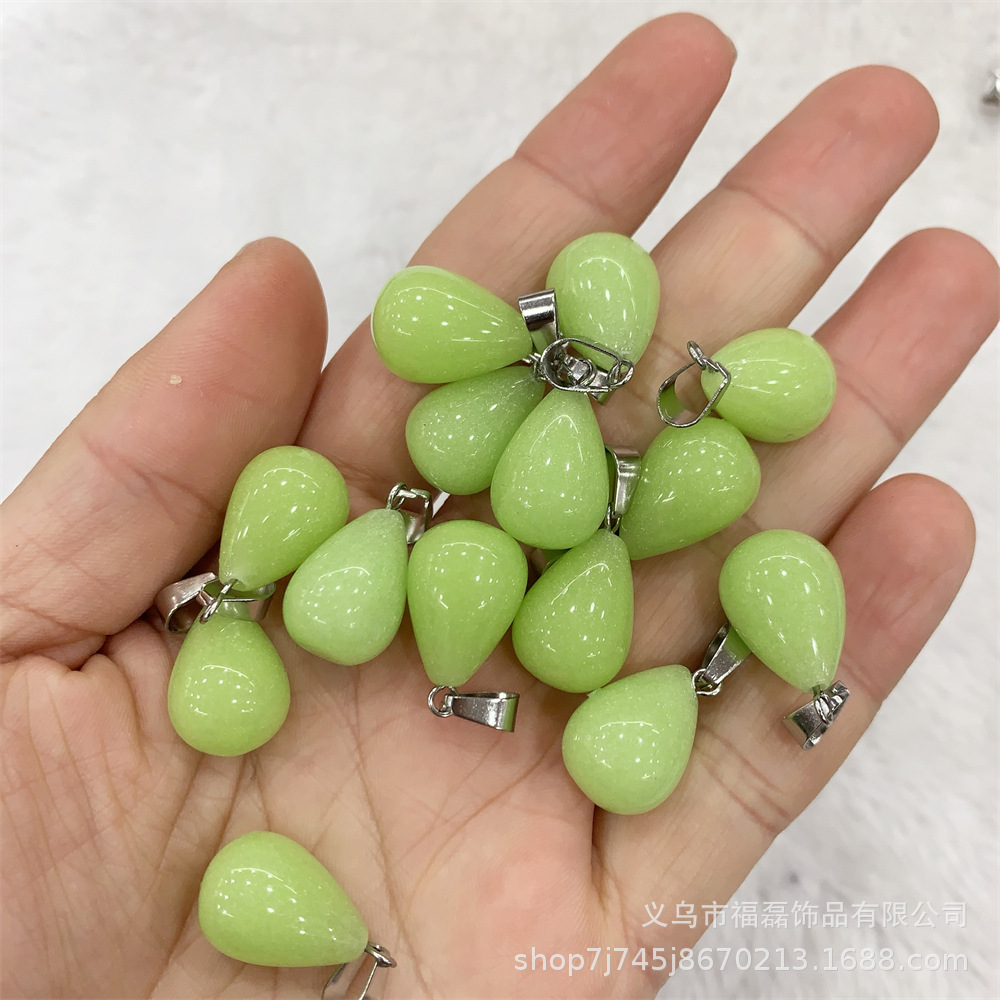 13*18mm ronda gota de agua colgante amatista natural Ojo de Tigre colgante de Piedra DIY pendientes collar de accesorios de la joyería al por mayor