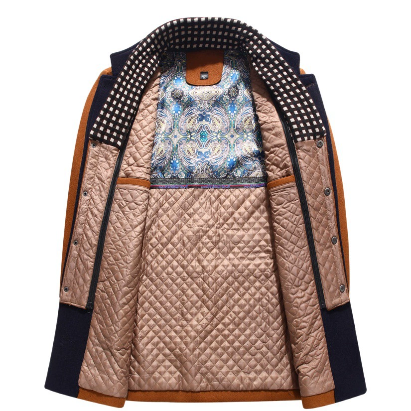 2021 трансграничное основное пуш мужское шерстяное пальто, утолщенное пальто с шарфом, воротником, мужская блузка