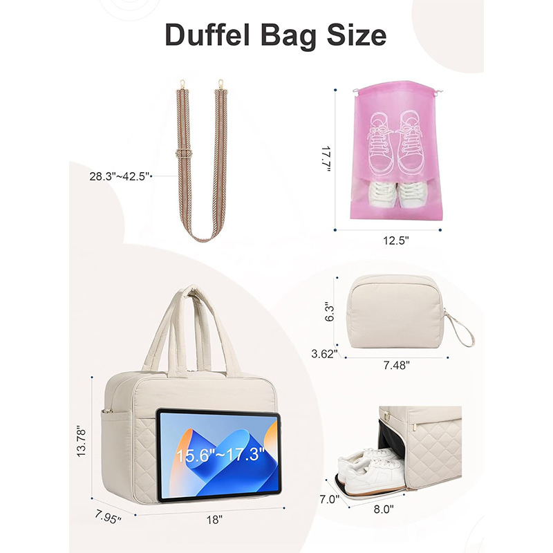 Nuevo tipo de bolsa de viaje con zapato compartimiento bolsa de pluma bolsa de yoga bolsa de mano