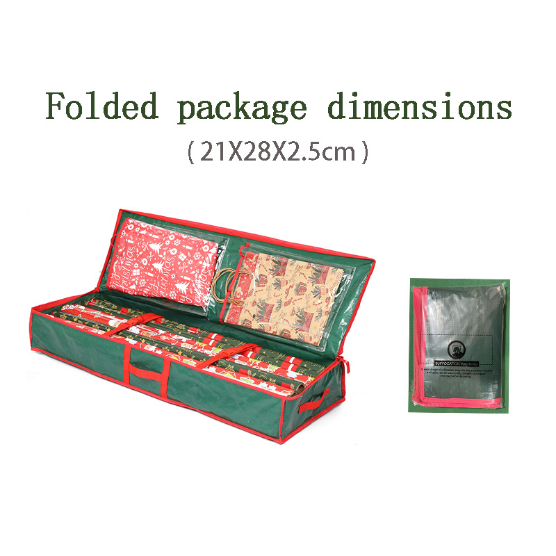 Bolsa de almacenamiento de papel de rollo de Navidad Bolsa de almacenamiento de Navidad caliente de Amazon Almacenamiento de regalos de Shengyan