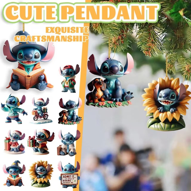 新しい漫画フィギュアステッチクロスボーダーアクリルフラット装飾ペンダントホームペンダントカーバッグアクセサリー|undefined