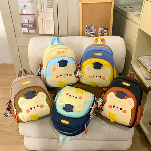 Kindergarten Small Schoolbag Cartoon Boys and Girls Spine Protection Backpack 2025 New Baby Small Backpack Anti-Lost Schoolbag