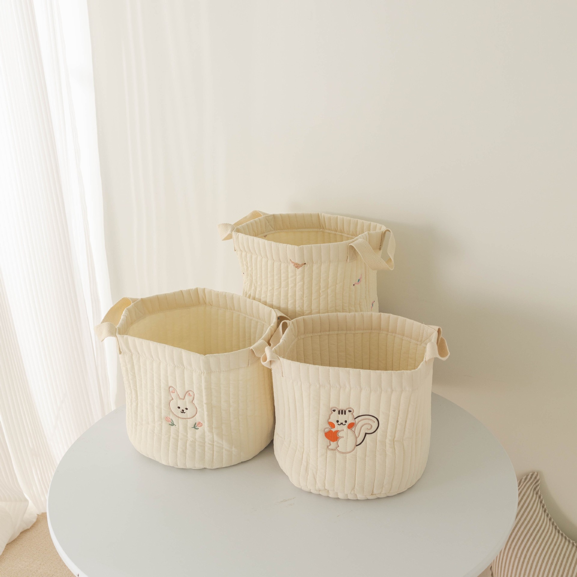 Collapsible Fabric Laundry Basket For Efficient Home Organisation_voghion.com