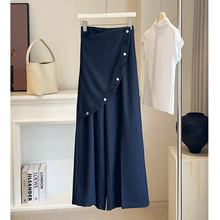 秒杀清货款设计感阔腿休闲裤女高腰直筒显瘦面膜裤子2025春秋款